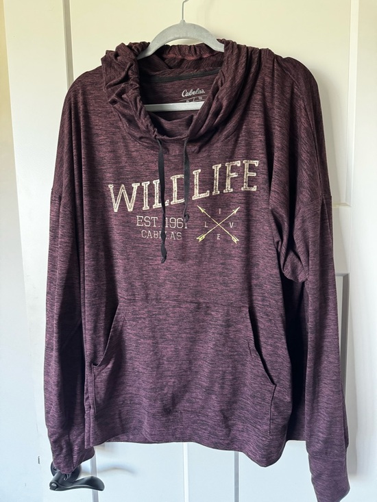 Cabela's Tops - Cabela's Maroon Heather Pullover Hoodie